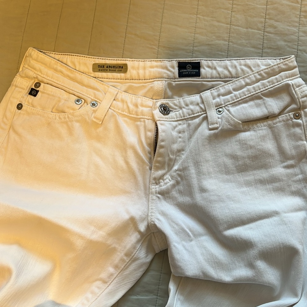 AG the Angelina Petite Boot Cut White Jeans 27T - Picture 5 of 9